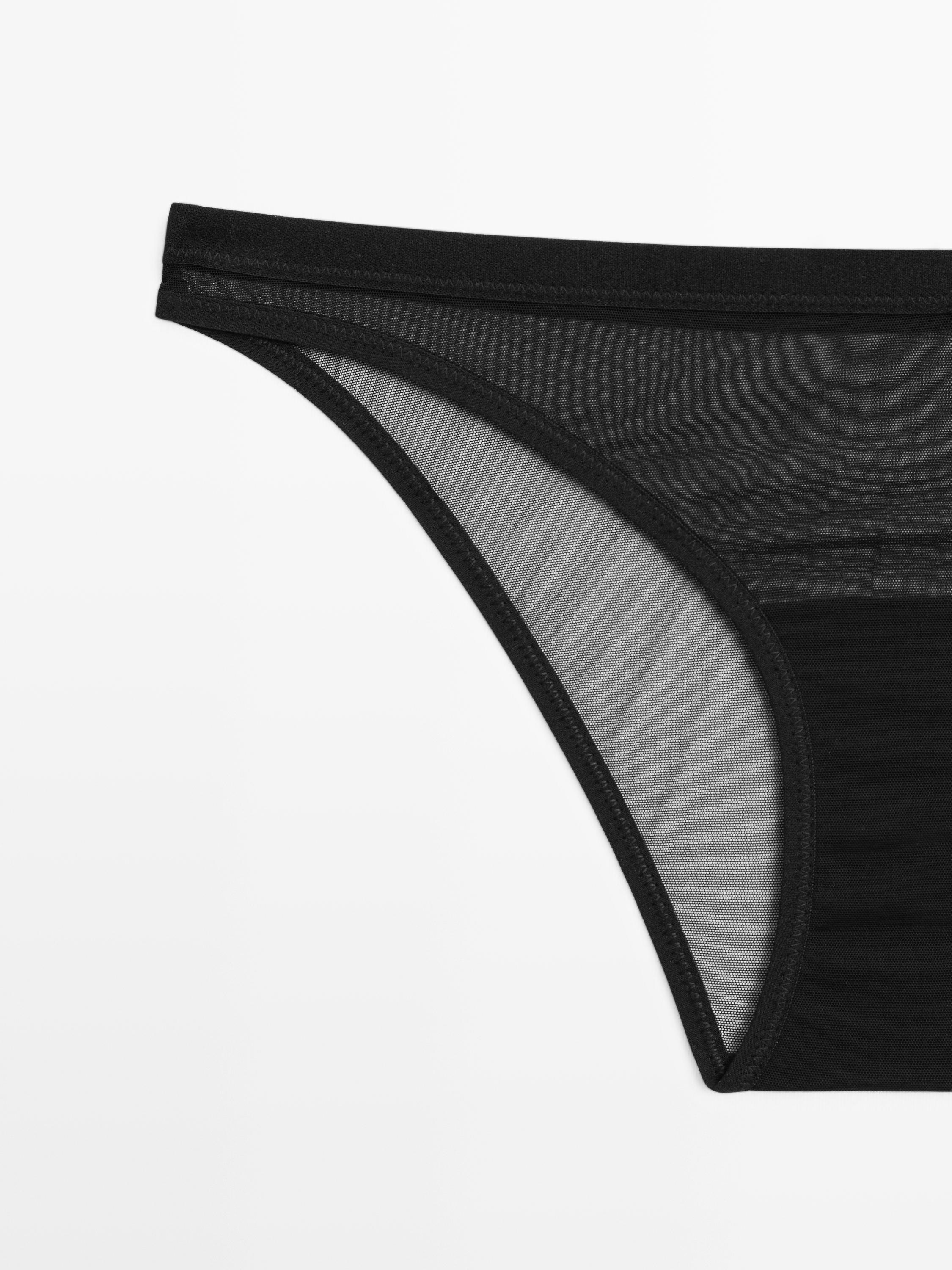 Culotte semi-transparente en mesh